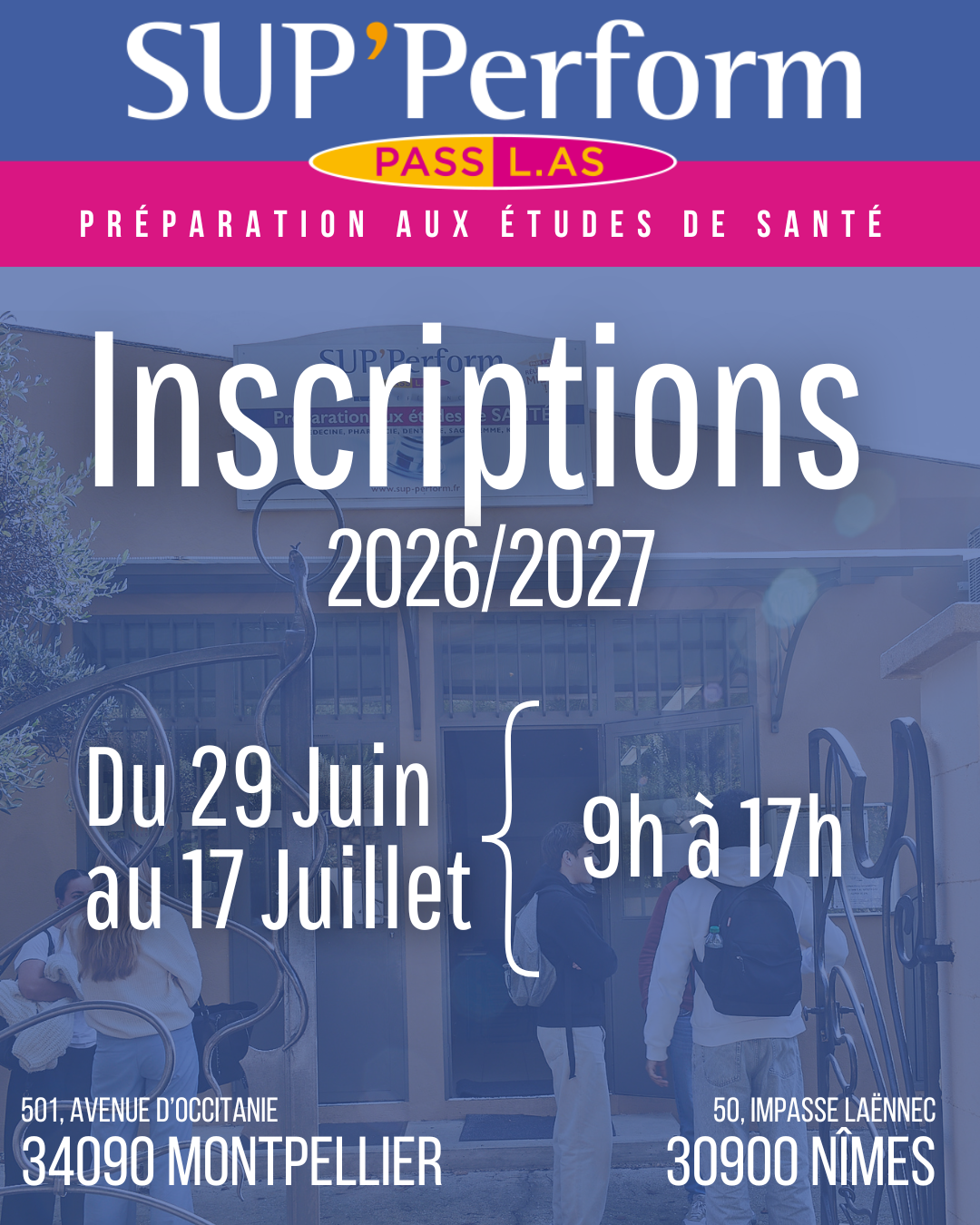 inscription 2026 montpellier nimes